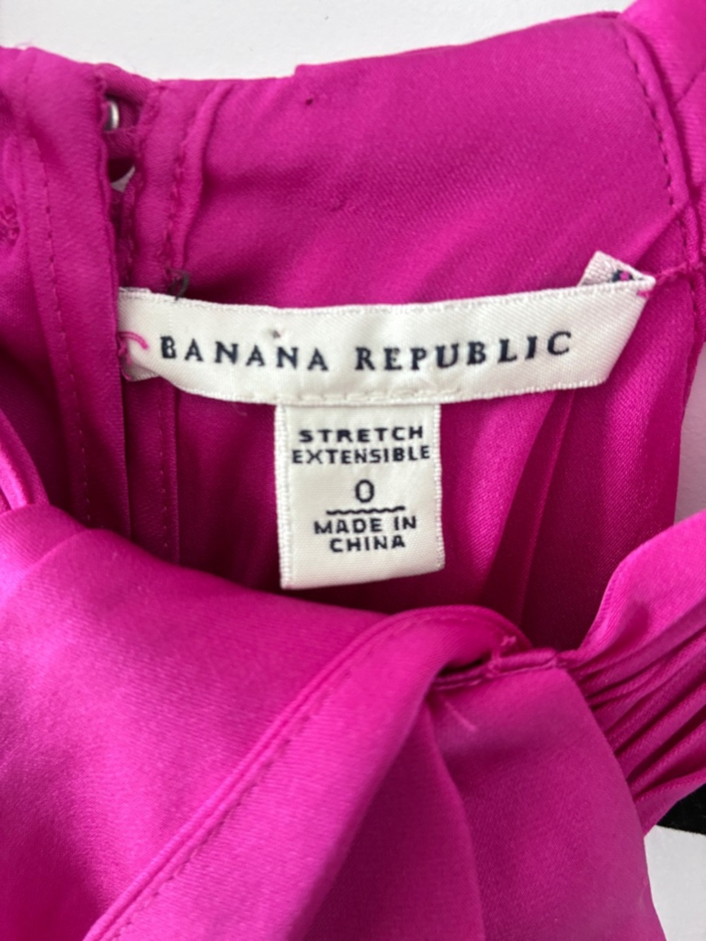 NWOT Banana Republic Size 0 Stretch 92% Silk Dress - Pink - Picture 4 of 7